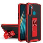 For OPPO Realme 5 / C3 / 6i Dual-color Skin Feel TPU + PC Magnetic Shockproof Case with Invisible Holder(Red) - 1