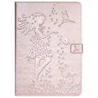 For iPad 10.2 / Pro 10.5 / Air 2019 Pressed Printing Woman and Cat Pattern Horizontal Flip Leather Case with Holder & Card Slots & Wallet(Rose Gold) - 1