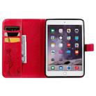 For iPad Mini 2019 & 4 & 3 & 2 & 1 Pressed Printing Woman and Cat Pattern Horizontal Flip Leather Case with Holder & Card Slots & Wallet(Rose Red) - 4