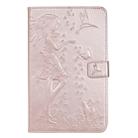 For Galaxy Tab A 8.0 & S Pen (2019) Pressed Printing Woman and Cat Pattern Horizontal Flip Leather Case with Holder & Card Slots & Wallet(Rose Gold) - 1