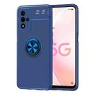 For OPPO A93s 5G Metal Ring Holder 360 Degree Rotating TPU Case(Blue) - 1