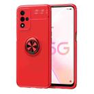 For OPPO A93s 5G Metal Ring Holder 360 Degree Rotating TPU Case(Red) - 1