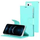 GOOSPERY Bravo Diary Crazy Horse Texture Horizontal Flip Leather Case with Bracket & Card Slot & Wallet For iPhone 13(Mint Green) - 1