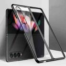 For Samsung Galaxy Z Fold3 5G GKK Straight Edge Phantom TPU + Plating Protective Case(Black) - 1