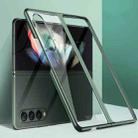 For Samsung Galaxy Z Fold3 5G GKK Straight Edge Phantom TPU + Plating Protective Case(Dark Green) - 1