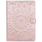 For iPad 10.2 / Pro 10.5 / Air 2019 Pressed Printing Sun Flower Pattern Horizontal Flip Leather Case with Holder & Card Slots & Wallet(Rose Gold) - 1