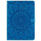For iPad 10.2 / Pro 10.5 / Air 2019 Pressed Printing Sun Flower Pattern Horizontal Flip Leather Case with Holder & Card Slots & Wallet(Blue) - 1