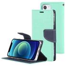 For iPhone 13 mini GOOSPERY FANCY DIARY Cross Pattern Horizontal Flip Leather Case with Holder & Card Slots & Wallet (Mint Green) - 1