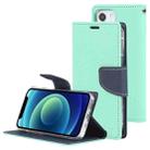 For iPhone 13 GOOSPERY FANCY DIARY Cross Pattern Horizontal Flip Leather Case with Holder & Card Slots & Wallet(Mint Green) - 1