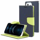 For iPhone 13 Pro GOOSPERY FANCY DIARY Cross Pattern Horizontal Flip Leather Case with Holder & Card Slots & Wallet (Navy Blue) - 1