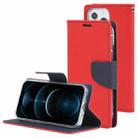 For iPhone 13 Pro Max GOOSPERY FANCY DIARY Cross Pattern Horizontal Flip Leather Case with Holder & Card Slots & Wallet (Red) - 1