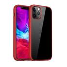 For iPhone 12 Pro Max Clear Acrylic + TPU Four-corner All-inclusive Shockproof Case(Red) - 1