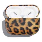 Anti-fall Wireless Earphone PC Protective Case For AirPods Pro(Brown Leopard Texture) - 1