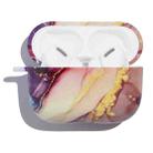 Marble Anti-fall Wireless Earphone PC Protective Case For AirPods Pro(Purple Gold) - 1