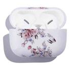 Flower Pattern Anti-fall Wireless Earphone PC Protective Case For AirPods Pro(Peony) - 1