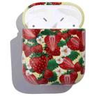 Fruit Pattern Anti-fall Wireless Earphone PC Protective Case For AirPods 1/2(Strawberry) - 1