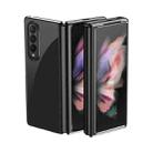 For Samsung Galaxy Z Fold3 5G Electroplated Transparent Folding Case(Black) - 1