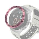 For Huawei Watch GT2e Smart Watch Stainless Steel Bezel Ring, Style:A Version Time(Rose Pink Ring Black Lettering) - 1