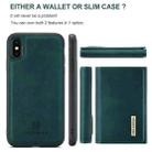 DG.MING M1 Series 3-Fold Multi Card Wallet  Back Cover Shockproof Case with Holder Function For iPhone X(Green) - 2