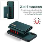 DG.MING M1 Series 3-Fold Multi Card Wallet  Back Cover Shockproof Case with Holder Function For iPhone X(Green) - 5