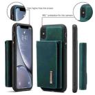 DG.MING M1 Series 3-Fold Multi Card Wallet  Back Cover Shockproof Case with Holder Function For iPhone X(Green) - 6