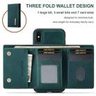 DG.MING M1 Series 3-Fold Multi Card Wallet  Back Cover Shockproof Case with Holder Function For iPhone X(Green) - 7