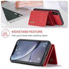 DG.MING M1 Series 3-Fold Multi Card Wallet  Back Cover Shockproof Case with Holder Function For iPhone XS(Red) - 3