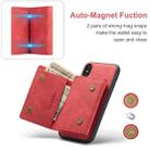 DG.MING M1 Series 3-Fold Multi Card Wallet  Back Cover Shockproof Case with Holder Function For iPhone XS(Red) - 8