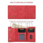 DG.MING M1 Series 3-Fold Multi Card Wallet  Back Cover Shockproof Case with Holder Function For iPhone XS(Red) - 9