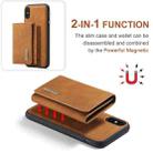 DG.MING M1 Series 3-Fold Multi Card Wallet  Back Cover Shockproof Case with Holder Function For iPhone XS Max(Brown) - 5