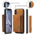 DG.MING M1 Series 3-Fold Multi Card Wallet  Back Cover Shockproof Case with Holder Function For iPhone XS Max(Brown) - 6