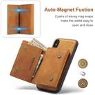 DG.MING M1 Series 3-Fold Multi Card Wallet  Back Cover Shockproof Case with Holder Function For iPhone XS Max(Brown) - 8