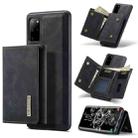 For Samsung Galaxy S20+ DG.MING M1 Series 3-Fold Multi Card Wallet  Back Cover Shockproof Case with Holder Function(Black) - 1