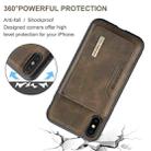 DG.MING M2 Series 3-Fold Multi Card Bag Back Cover Shockproof Case with Wallet & Holder Function For iPhone XS(Coffee) - 4