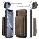 DG.MING M2 Series 3-Fold Multi Card Bag Back Cover Shockproof Case with Wallet & Holder Function For iPhone XS(Coffee) - 6