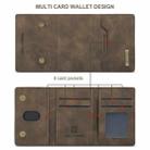 DG.MING M2 Series 3-Fold Multi Card Bag Back Cover Shockproof Case with Wallet & Holder Function For iPhone XS(Coffee) - 9