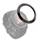 For Garmin Fenix 3/3 HR Smart Watch Steel Bezel Ring, A Version(Black Ring Red Letter) - 1