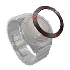 For Garmin Fenix 5X/5X Plus Smart Watch Steel Bezel Ring, A Version(Black Ring Red Letter) - 1