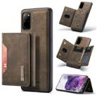 For Samsung Galaxy S20+ DG.MING M2 Series 3-Fold Multi Card Bag Back Cover Shockproof Case with Wallet & Holder Function(Coffee) - 1