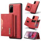 For Samsung Galaxy S20+ DG.MING M2 Series 3-Fold Multi Card Bag Back Cover Shockproof Case with Wallet & Holder Function(Red) - 1