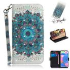 For Huawei Nova 5i Pro/Mate 30 Lite 3D Colored Drawing Horizontal Flip PU Leather Case with Holder & Card Slots & Wallet(Peacock Wreath) - 1