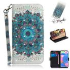 For Sony Xperia 5 3D Colored Drawing Horizontal Flip PU Leather Case with Holder & Card Slots & Wallet(Peacock Wreath) - 1