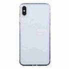 For iPhone XS Max Transparent Stepless Fine Hole Glass Protective Case - 1