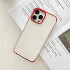 Three Sections Electroplating TPU Protective Case For iPhone 13 mini(Red) - 1