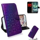 For Nokia 7.2 Solid Color Colorful Magnetic Buckle Horizontal Flip PU Leather Case with Holder & Card Slots & Wallet & Lanyard(Purple) - 1