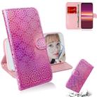For Sony Xperia 5 Solid Color Colorful Magnetic Buckle Horizontal Flip PU Leather Case with Holder & Card Slots & Wallet & Lanyard(Pink) - 1