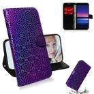 For Sony Xperia 20 Solid Color Colorful Magnetic Buckle Horizontal Flip PU Leather Case with Holder & Card Slots & Wallet & Lanyard(Purple) - 1
