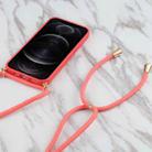 For iPhone 13 Wheat Straw Material + TPU Shockproof Case with Neck Lanyard(Red) - 3