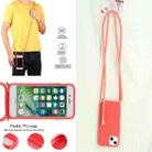 For iPhone 13 Wheat Straw Material + TPU Shockproof Case with Neck Lanyard(Red) - 7