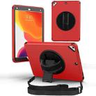 360 Degree Rotation Turntable Robot Shockproof TPU + PC Protective Case with Holder & Hand Grip Strap & Shoulder Strap For iPad Pro 10.5(Red Black) - 1